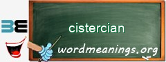 WordMeaning blackboard for cistercian